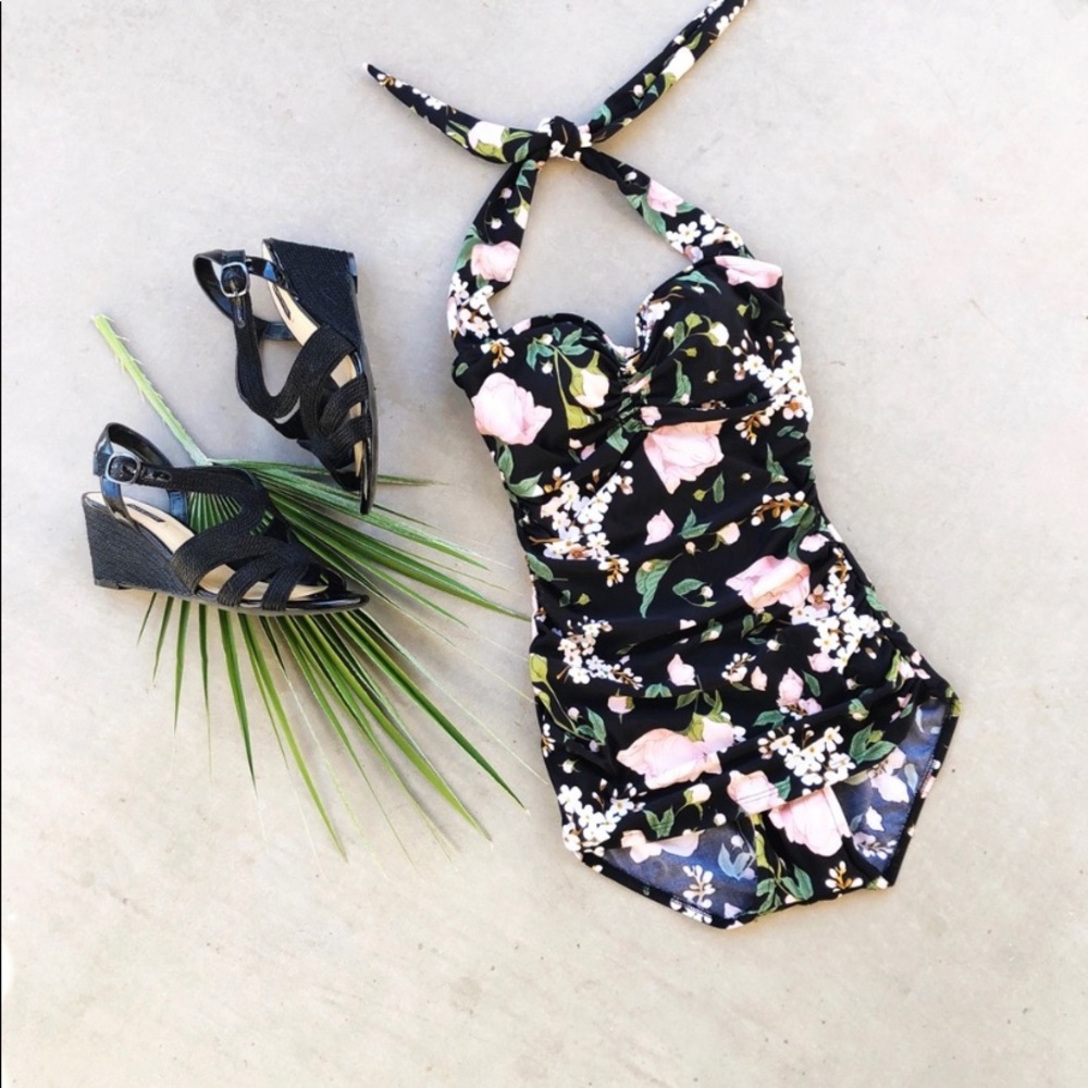 ESTHER WILLIAMS MODCLOTH Floral One Piece Swimsuit